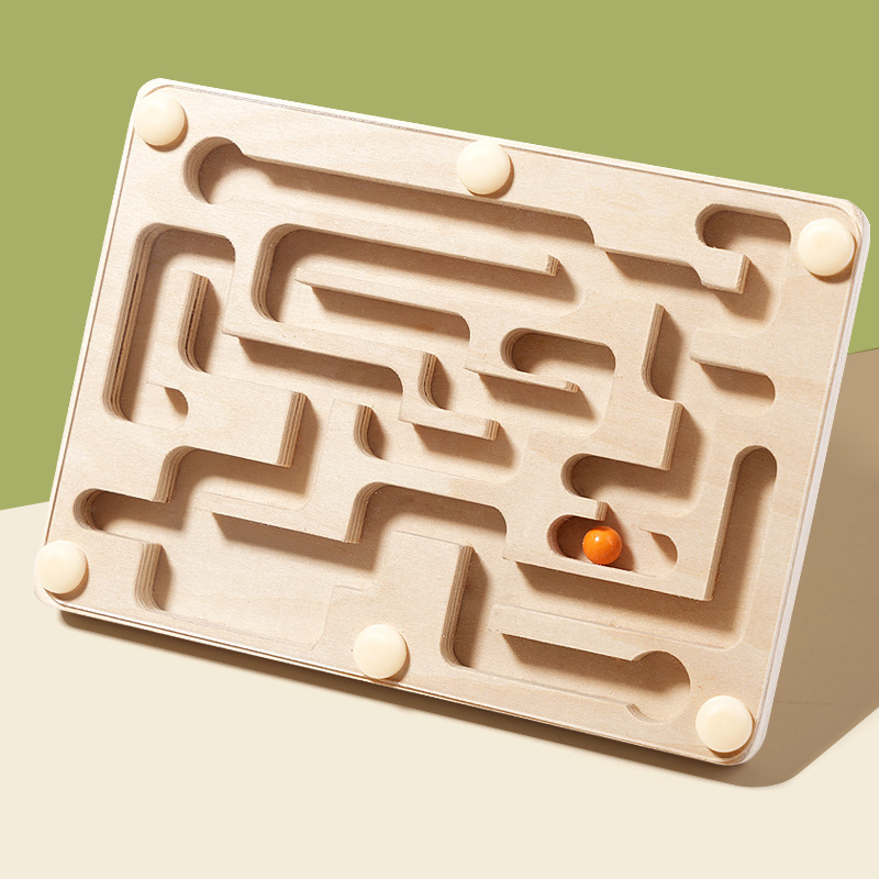 Party Games At Home - Small Wooden Balance Bead Maze, Balancing
