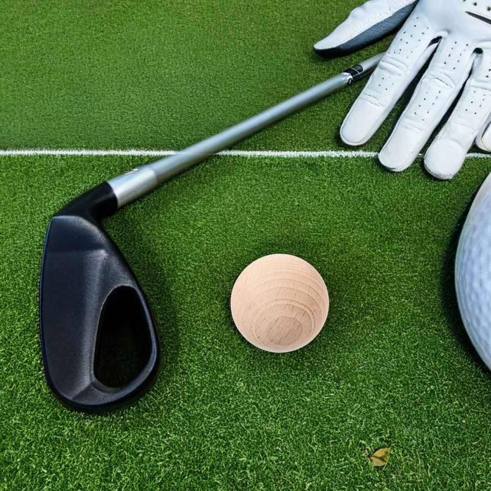 Croquet Set Lawn - Wooden Croquet Ball Natural Hardwood 7.5cm