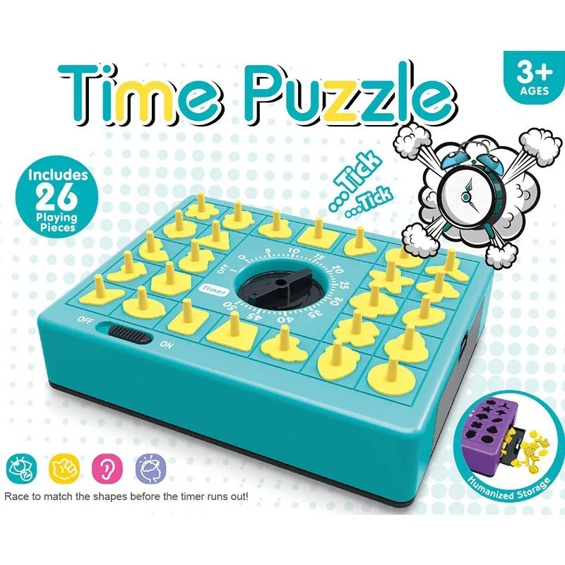 Party Games At Home - Children Time Board Puzzle Educational Table