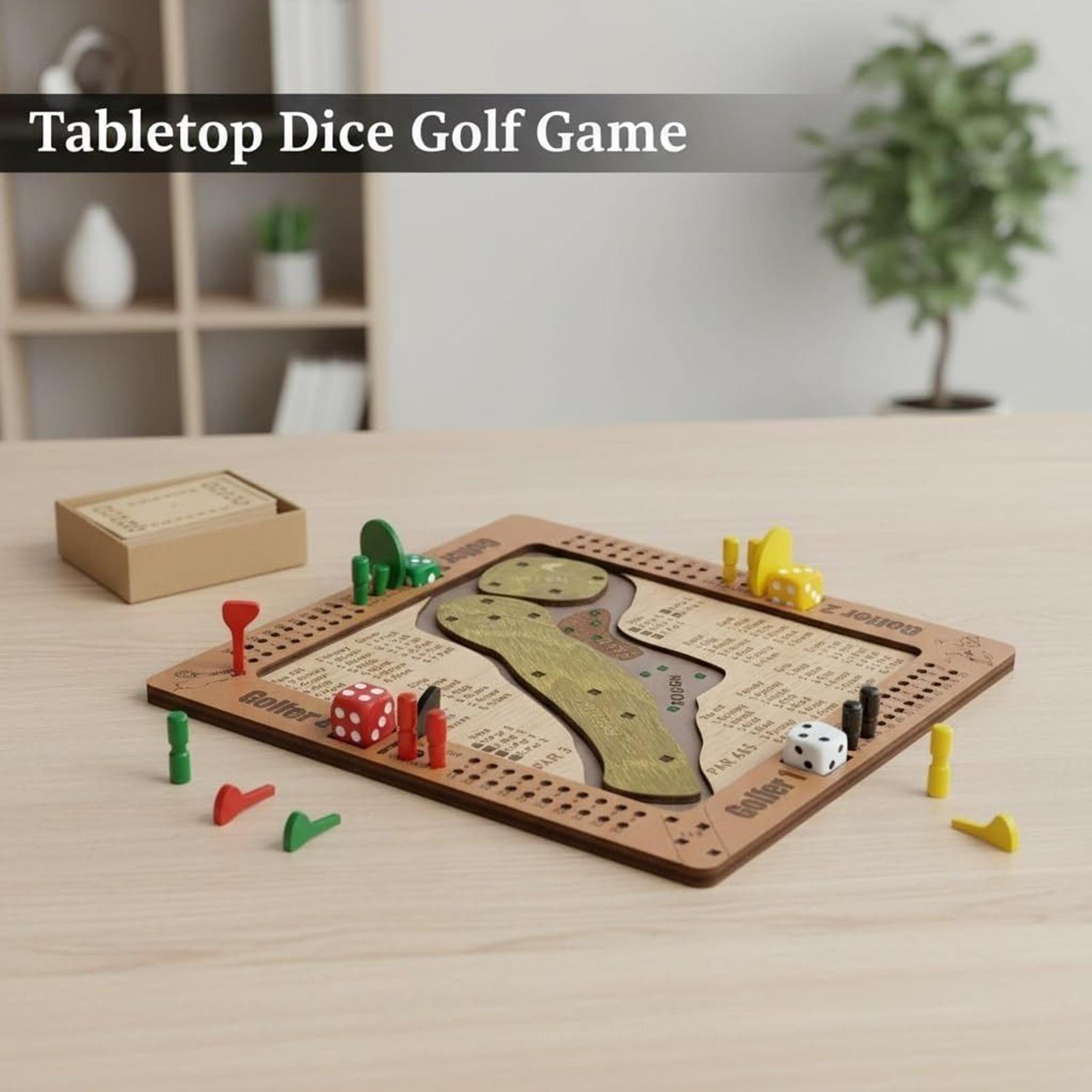 Golf Dice Game Wooden Challeng - Party Games Indoor review and price
