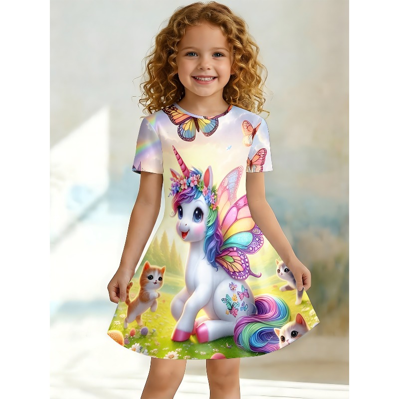 Girl Rainbow Unicorn and Kitte - Games Garden Party review and price