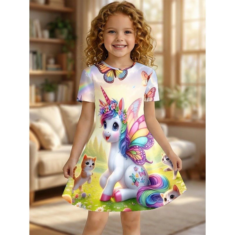 Girl Rainbow Unicorn and Kitte - Games Garden Party review and price