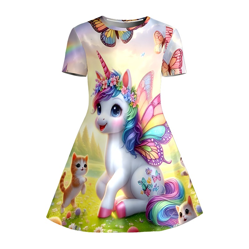 Girl Rainbow Unicorn and Kitte - Games Garden Party review and price