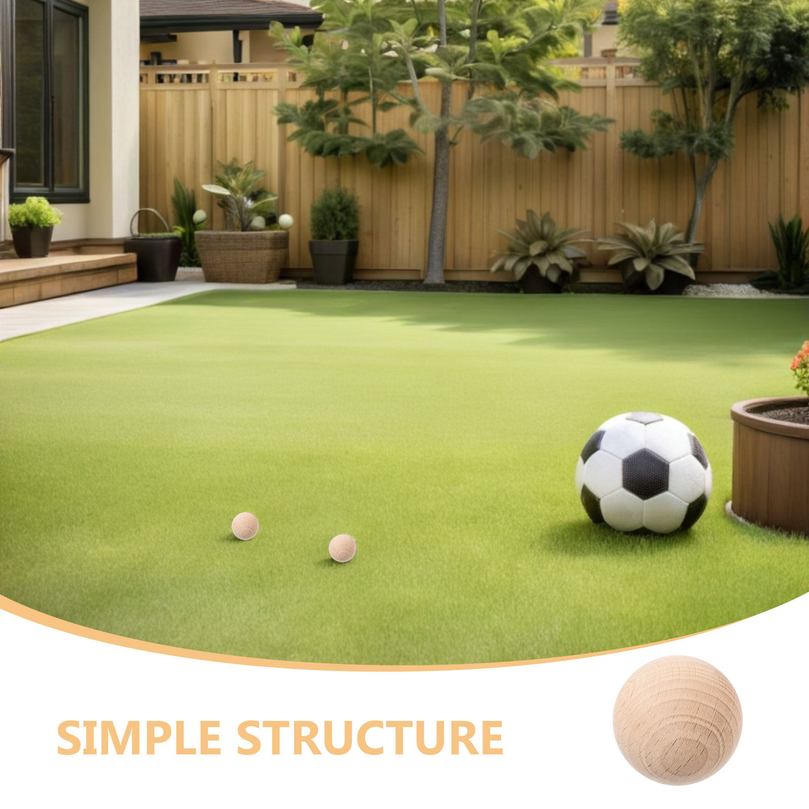 Wooden Croquet Balls 4 Pack 35 - Croquet Set Lawn review and price
