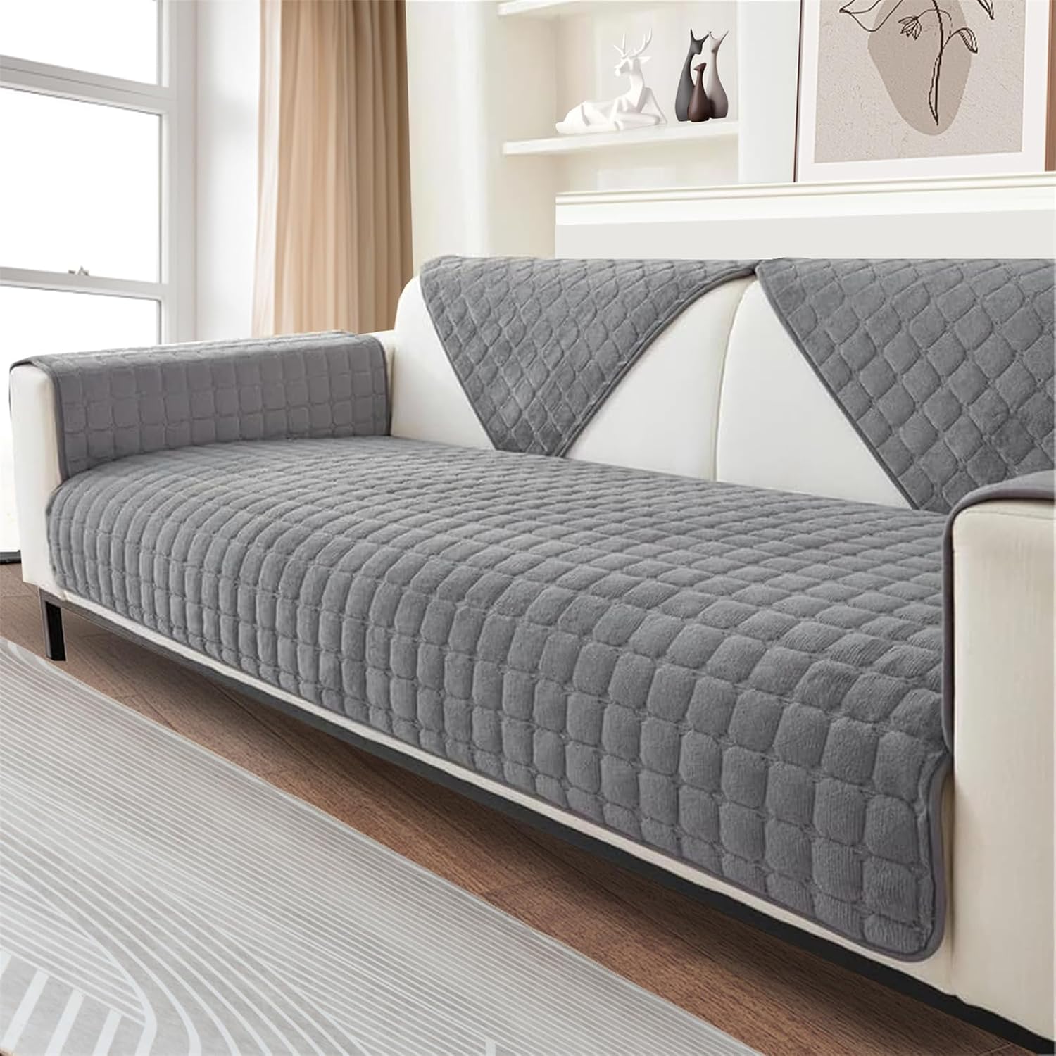 Plush Plaid Sofa Cushion Non-S - Washer Toss Set review and price