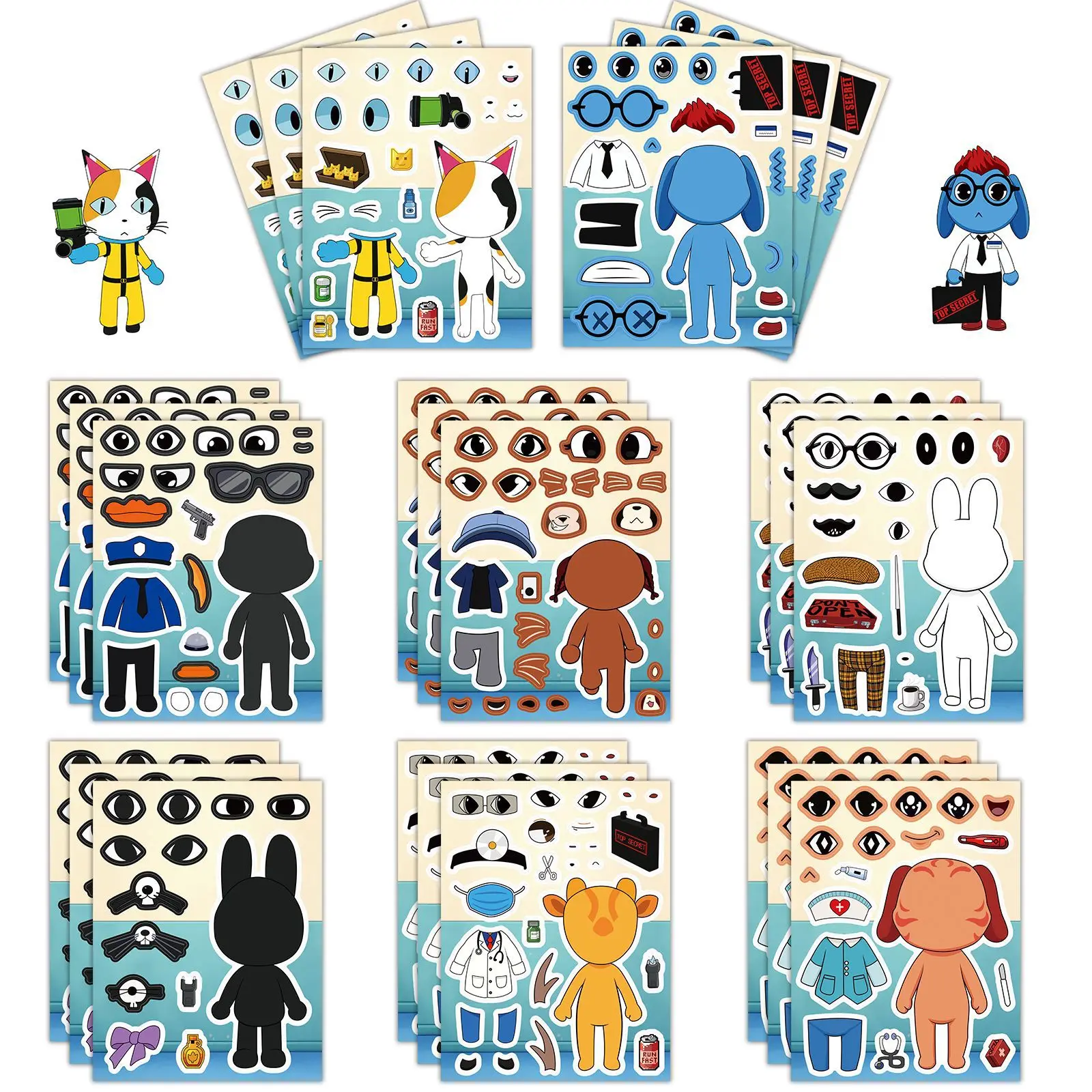 8Pcs/Set Animal Hospital Puzzl - Party Games Children review and price