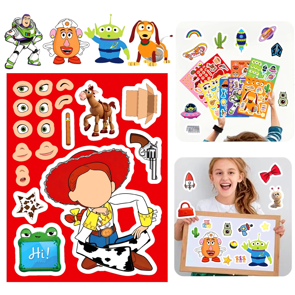 8/16Sheets Make a Face Cartoon - Party Games Children review and price