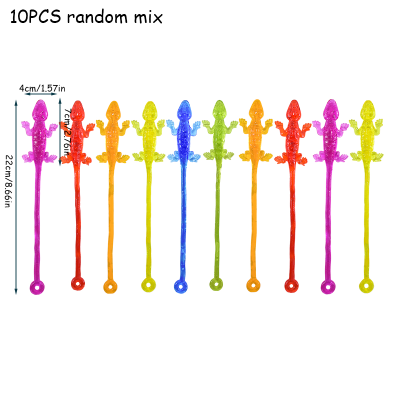 10Pcs Colorful Lizard Sticky R - Party Games Baby Shower review and price