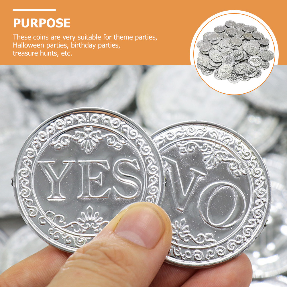 100Pcs Plastic Yes No Coin Dec - Party Games No Props review and price