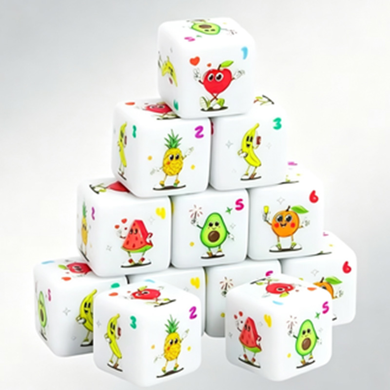 12Pcs Fruit Theme D6 Dice Set  - Party Games Indoor review and price